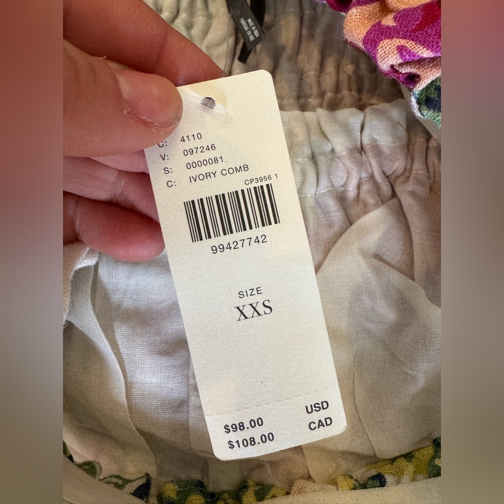 Anthropologie the Somerset Floral Linen Top & Wide Leg Pull On Pants Set - Picture 9 of 11